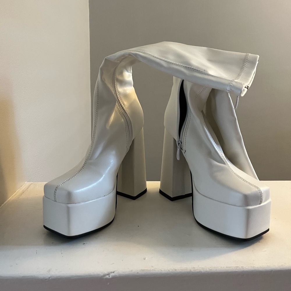 White Platform Boots